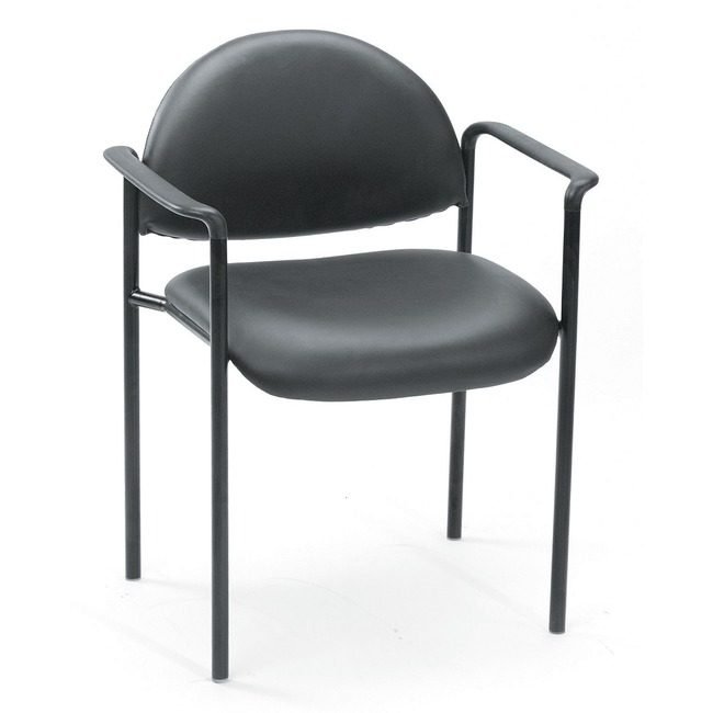 Boss Office Products Chair Stacking Vinyl Black BOPB9501CS