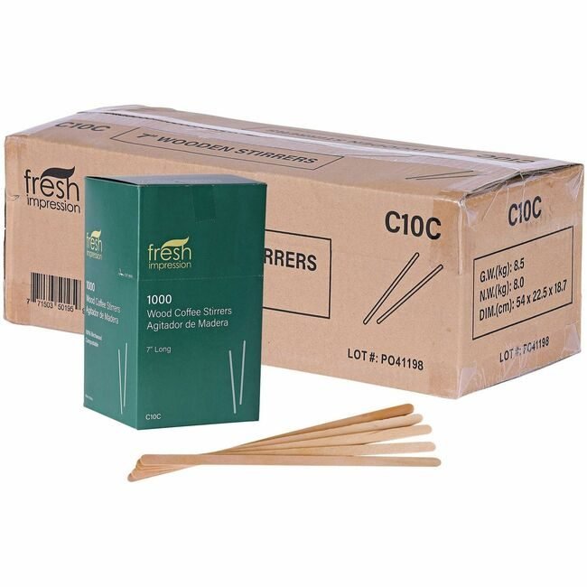 Eco-Products Stick Stir Wood 7" ECONTSTC10CCT