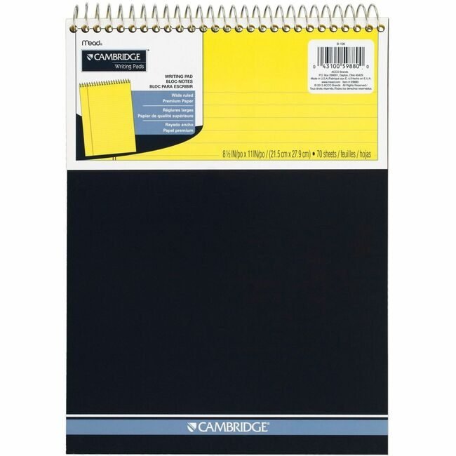 ACCO Brands Mead / Five Star Pad Legal Wirebnd 70SHT Yellow MEA59880