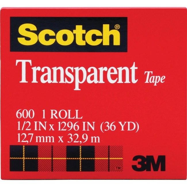 3M Company Tape Roll Transp 1/2"X1296" MMM600121296PK