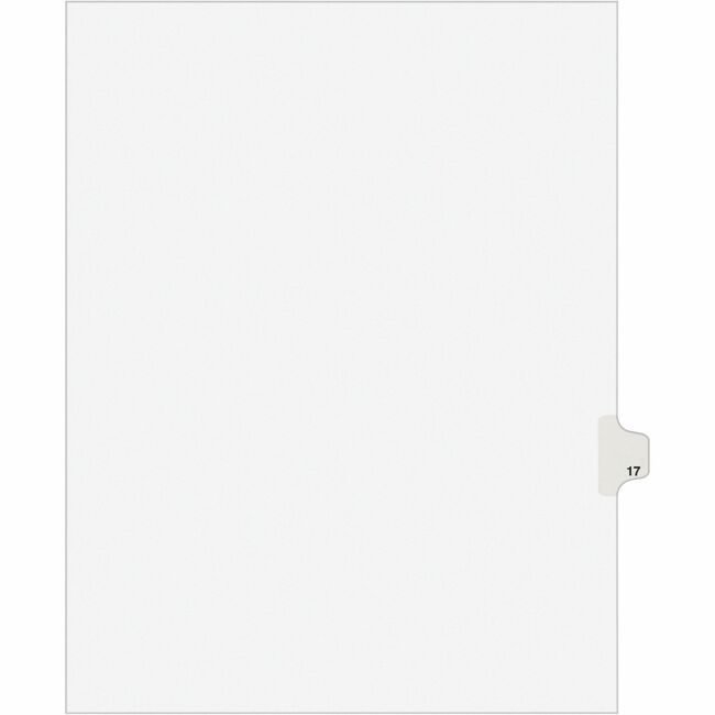 Avery Products Corporation Dividers Index Sidetab 17 AVE01017