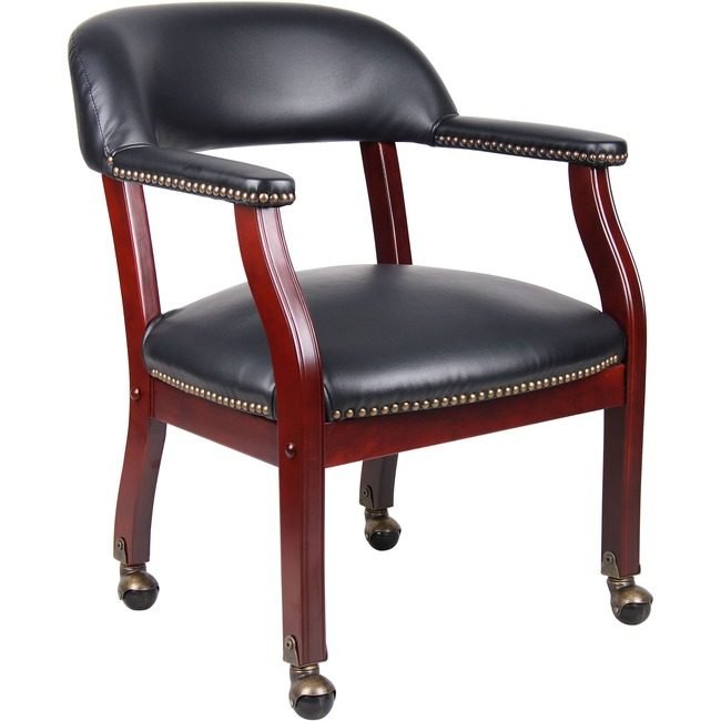 Boss Office Products Chair Traditional Guest Vinyl BOPB9545BK