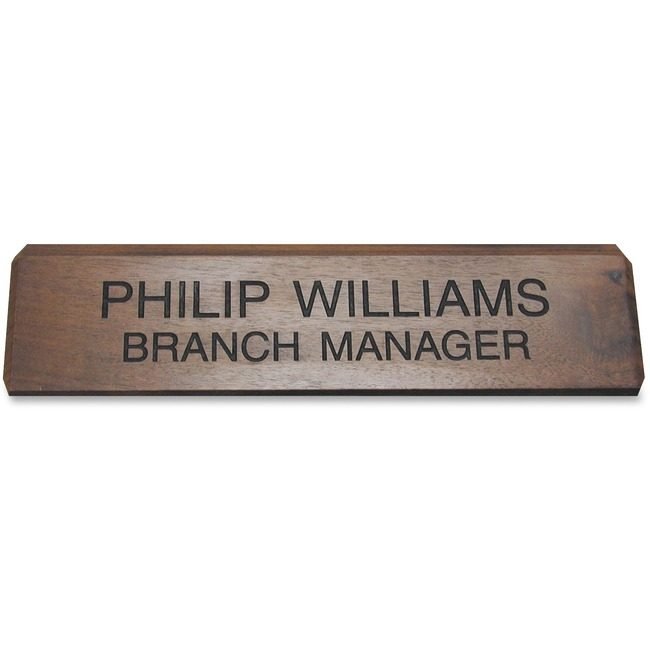Xstamper Sign Dsk Engrvd Walnut 2X10 XSTK83