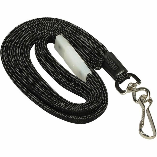 Baumgartens Lanyard Brkawy Hook Black 12 Each BAU65549