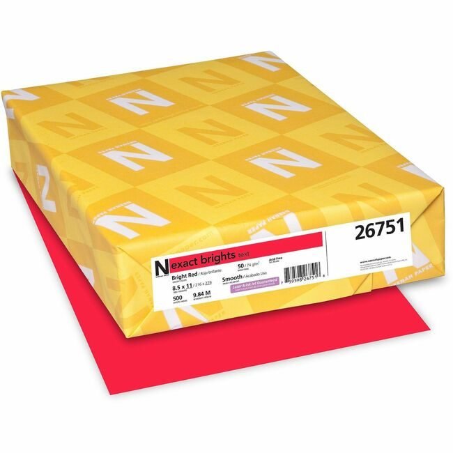 Neenah Paper, Inc. Astrobrights Brites Exact 500SH Red WAU26751
