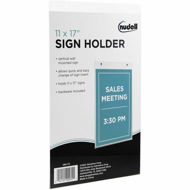 Nu-Dell Manufacturing Frame 11X17 Wallsign Clear NUD38017Z