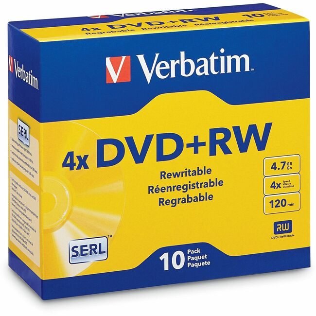 Verbatim Americas Dvd+Rw 4.7GB Branded 10 Pack VER94839