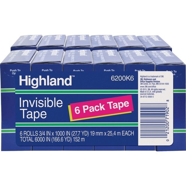 3M Company Tape Invisbl Econ 3/4X1000 MMM6200341000BD