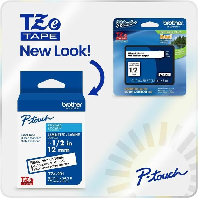 Brother International Tape Indust 3/4"-BK/YW BRTTZES641G