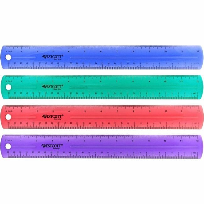 Acme United Corporation Westcott / Ruler 12" Jewel Color Assorted ACM12975