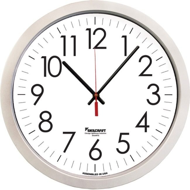Clock Wall 14.5 Plastic NSN6986555