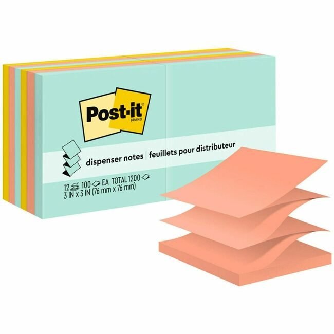3M Company Note Popup 3X3 12 Pack Assrtd MMMR330-12AP