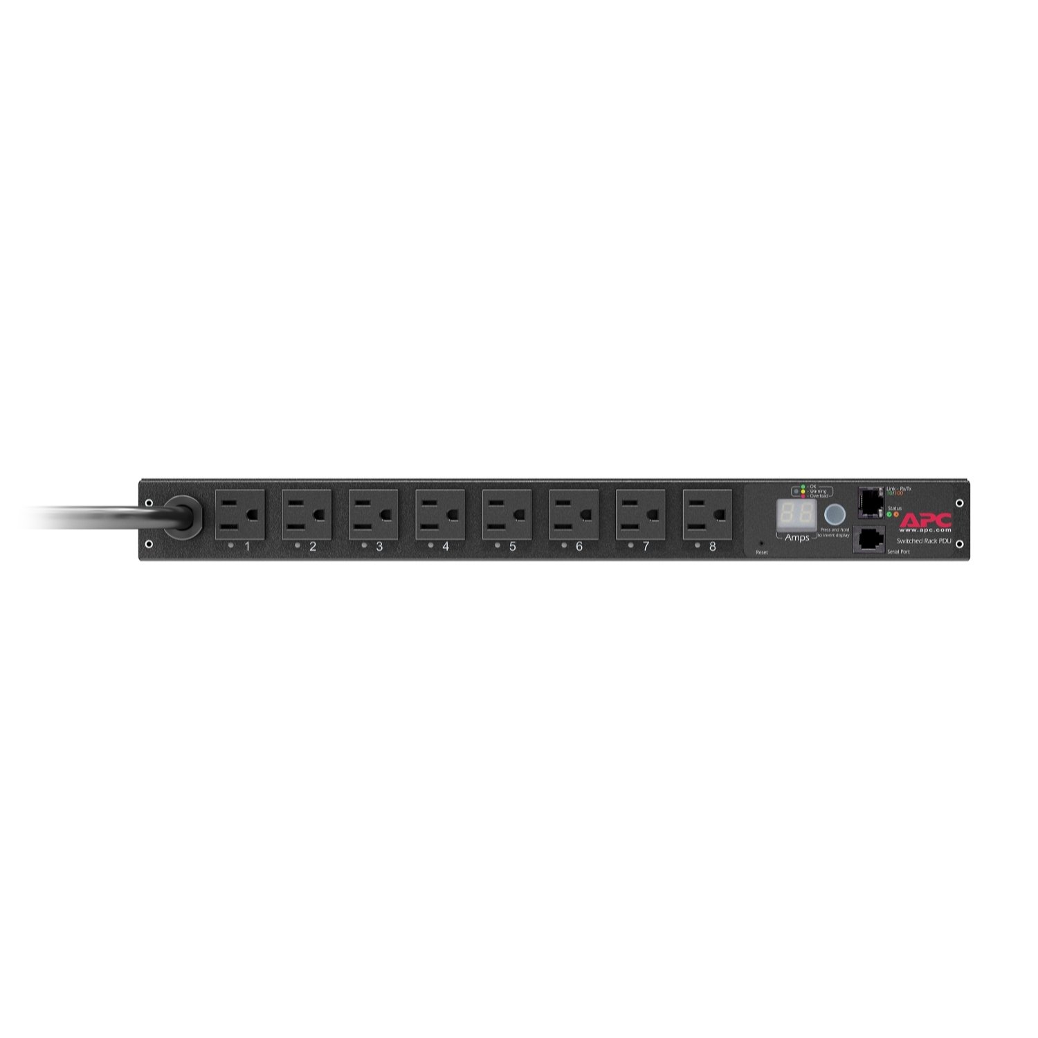 APC by Schneider Electric APC SCHNEIDER ELECTRIC IT USA NetShelter Switched Rack PDU, 1U, 1.4kW, 120V, 15A, 8 NEMA 5-15R AP7900B