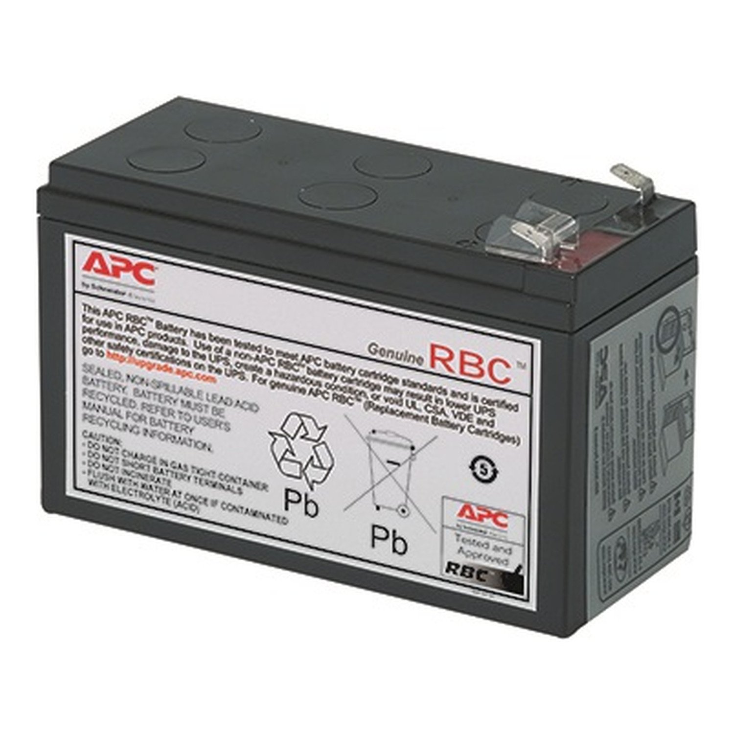 APC by Schneider Electric APC SCHNEIDER ELECTRIC IT USA Replacement Battery Cartridge for Back-UPS, 12V 6.5Ah lead-acid APCRBC154