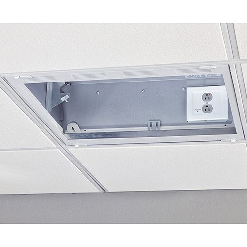 Chief 2#039; x Above Suspended Ceiling Storage Box with 2-Gang Filter  Surge CMS492P2