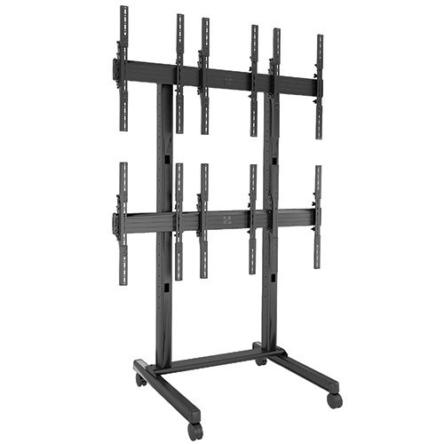Chief Fusion® 3 x 2 Portrait Micro-Adjustable Large Freestanding Video Wall Cart LVM3X2UP