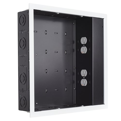 Chief Proximity® In-wall Storage Box with 4 Receptacle Filter  Surge - PAC526FWP4