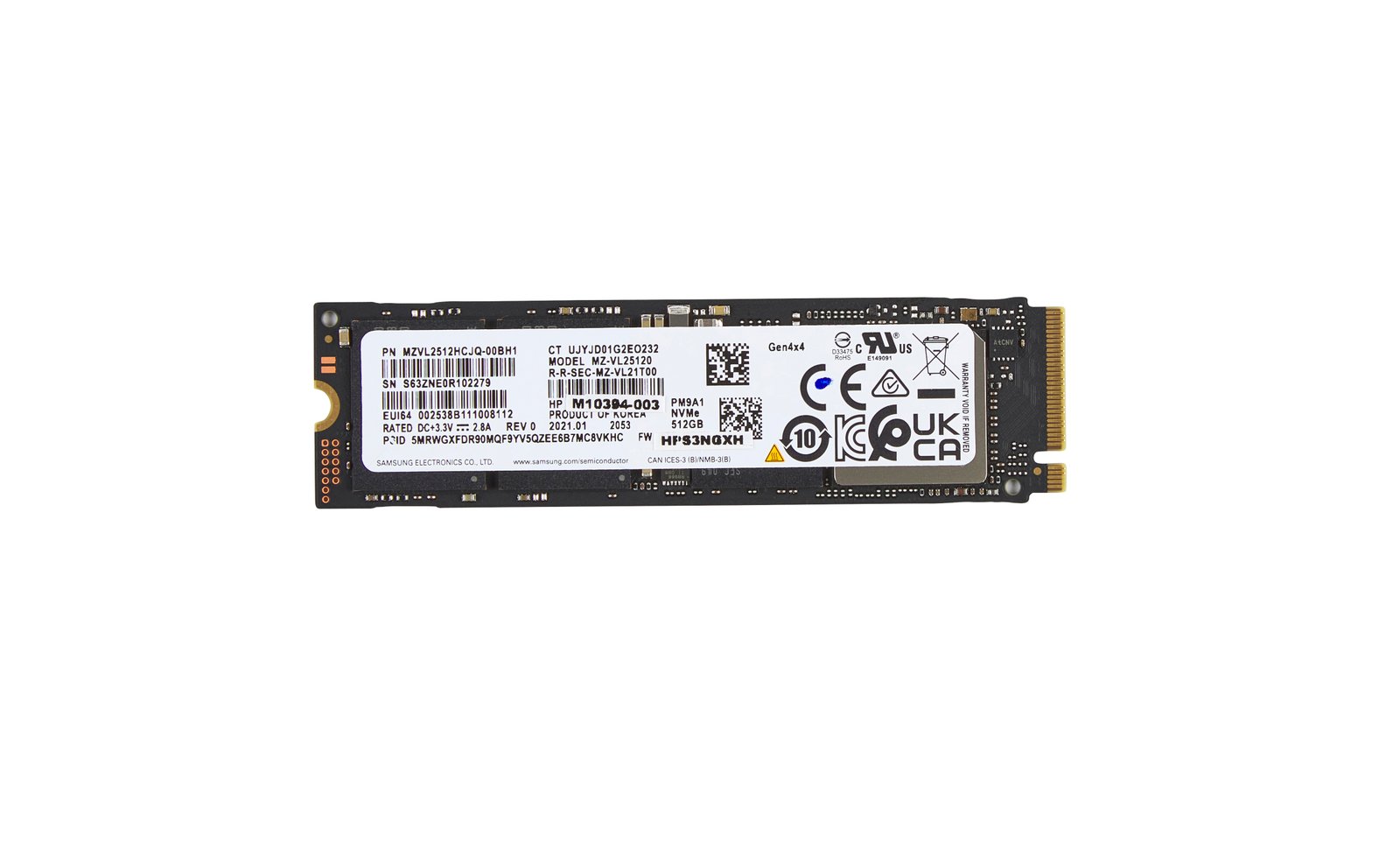 HP-CTO HP 512GB PCIe-4x4 NVMe Solid State Drive AL0M8AA