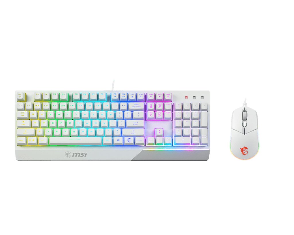 MSI VIGOR GK30 COMBO WHITE keyboard Mouse included Gaming USB VIGORGK30CW