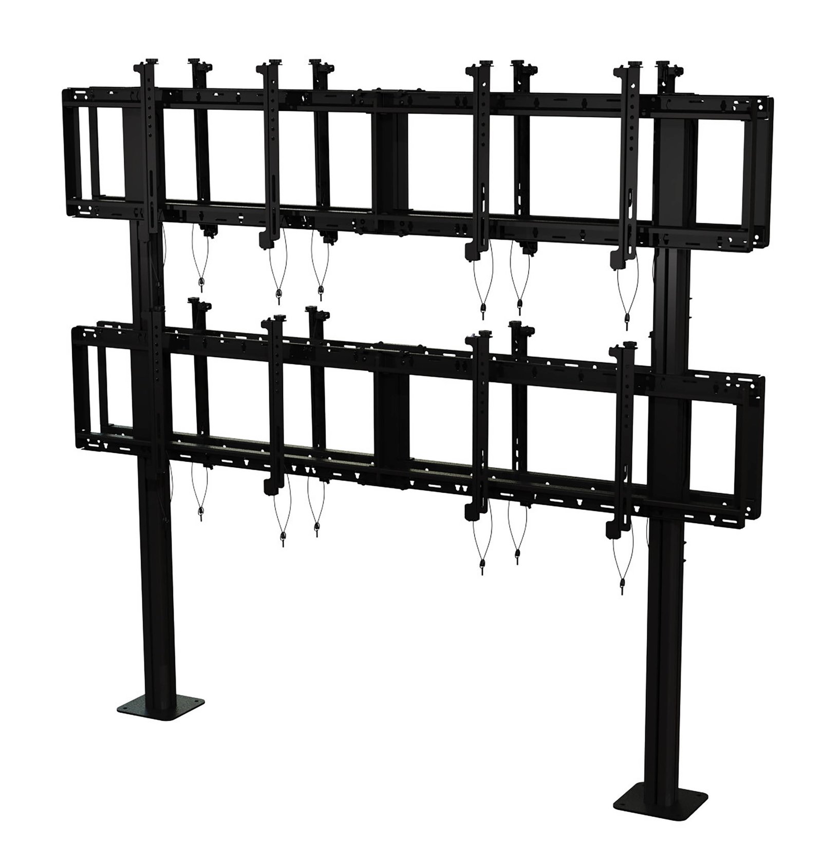Peerless-AV Peerless - AV DS-S560-B2X2 multimedia cart/stand Black Fixed floor stand DSS560B2X2