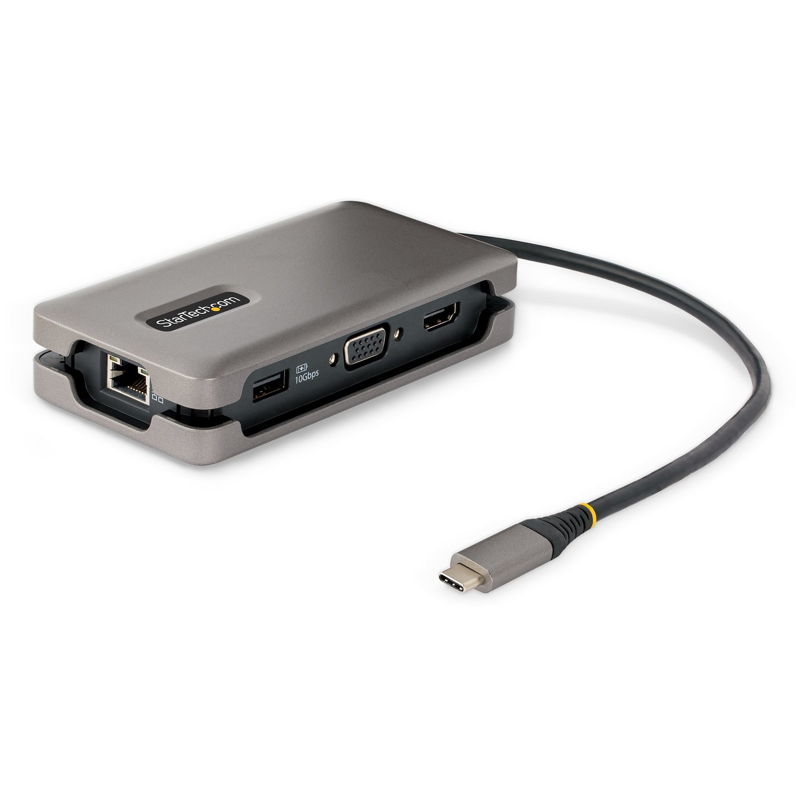 StarTech.com USB-C Multiport Adapter - HDMI/VGA - 4K 60Hz - 3-Port USB Hub - 100W Power Delivery DKT31CVHPD3