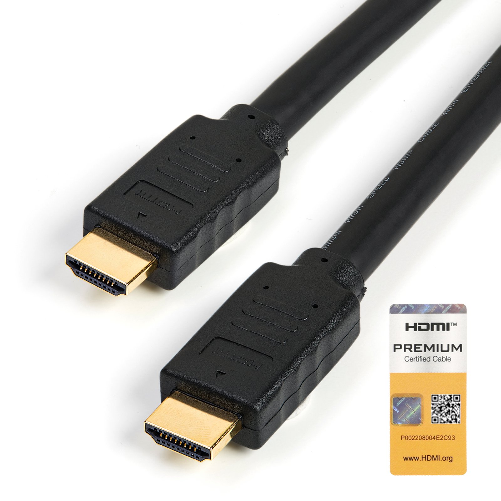 StarTech.com 15ft (5m) Premium Certified HDMI 2.0 Cable with Ethernet - High Speed Ultra HD 4K 60Hz HDMM5MP
