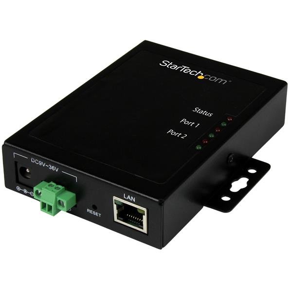 StarTech.com 2-Port Serial-to-IP Ethernet Device Server - RS232 - Metal and Mountable - TAA NETRS2322P