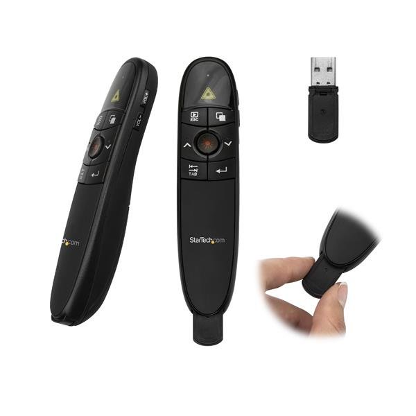 StarTech.com Wireless Presentation Remote with Red Laser Pointer - 90 ft. (27 m) - TAA PRESREMOTE