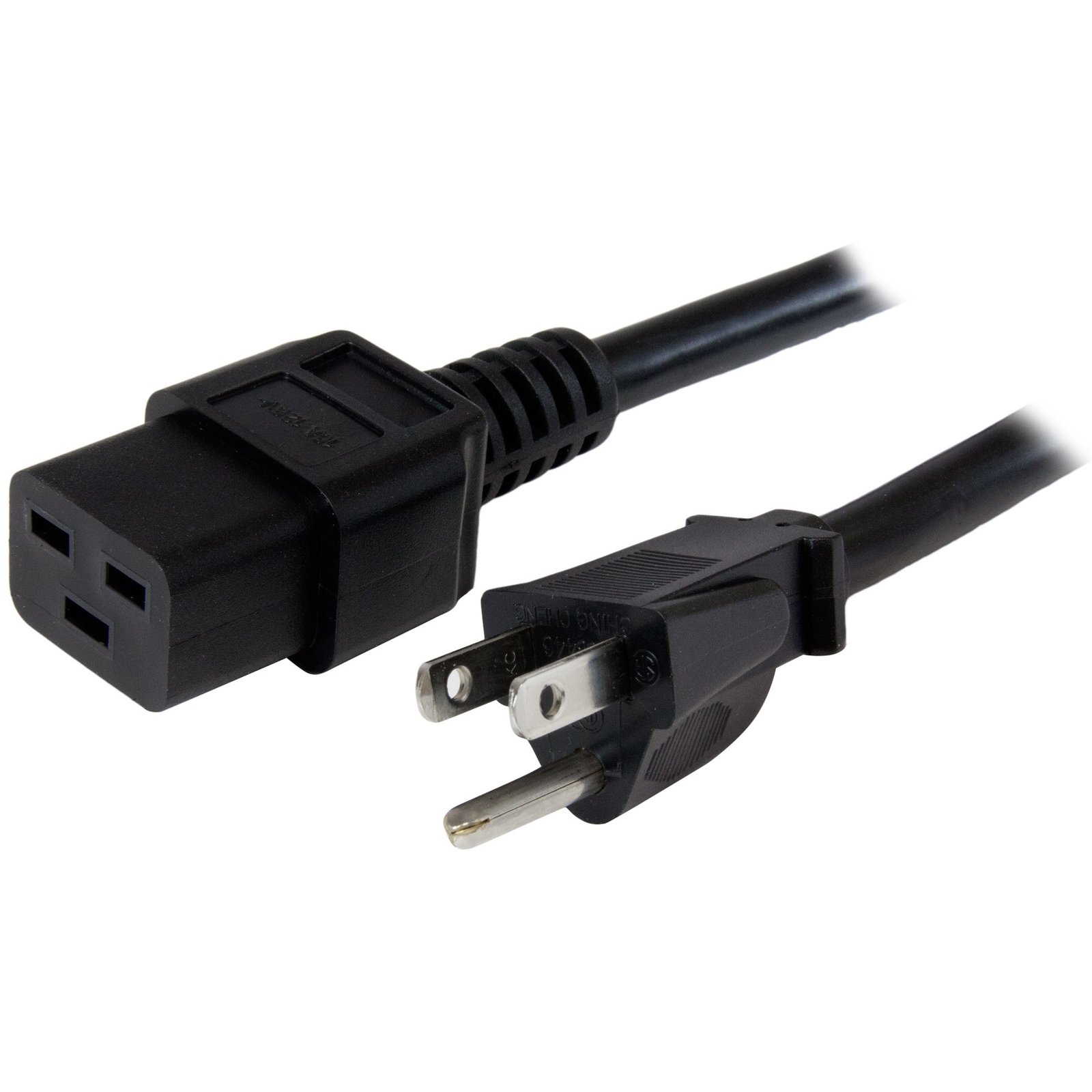 StarTech.com 6ft (1.8m) Heavy Duty Power Cord, NEMA 5-15P to C19 AC 15A 125V, 14AWG, Computer Gauge PXT515C19146