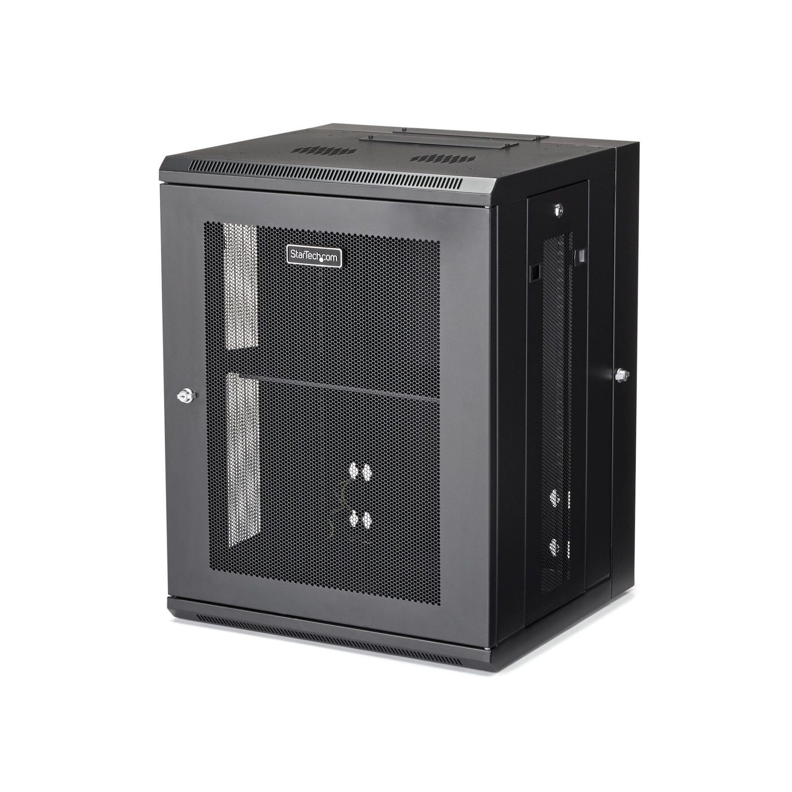 StarTech.com 4-Post 15U Wall Mount Network Cabinet with 1U Shelf, 19" Hinged Wall-Mounted Server RK1520WALHM
