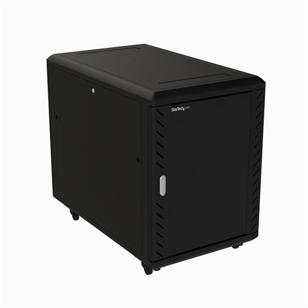 StarTech.com 15U Enterprise-Grade Flat Pack Server Rack Cabinet, 19in Enclosed 4-Post with 29in RK1536BKF