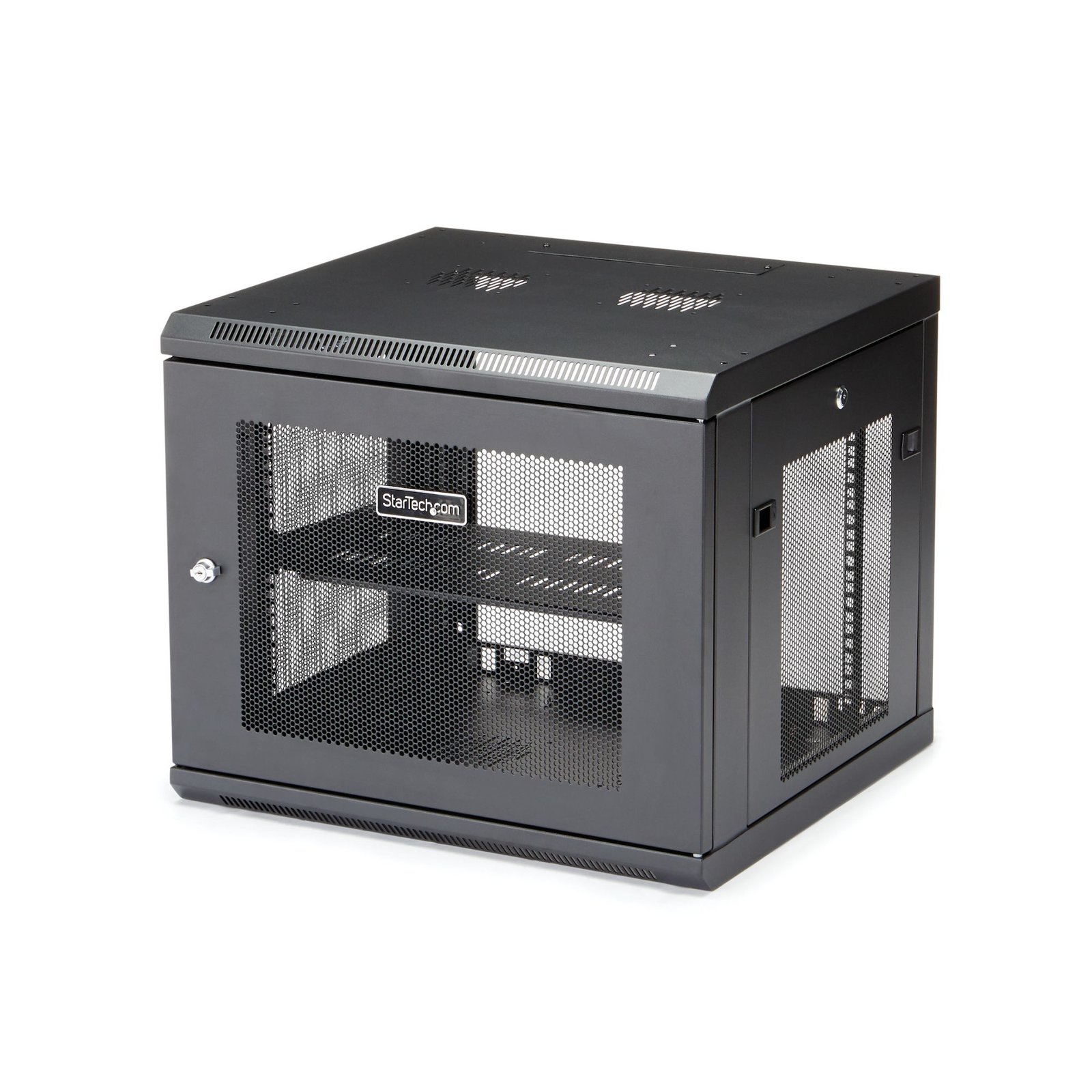 StarTech.com 4-Post 9U Wall Mount Network Cabinet with 1U Shelf, 19" Wall-Mounted Server Rack for RK920WALM