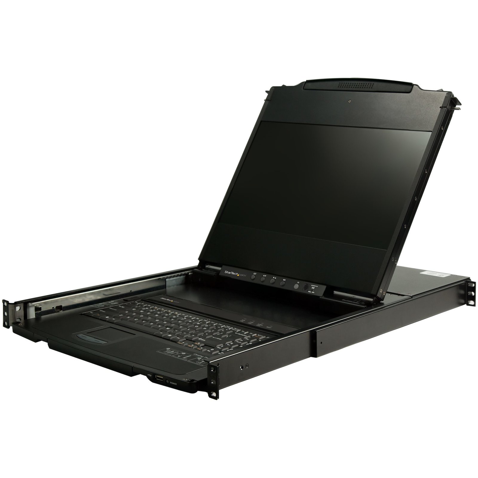 StarTech.com Dual Rail Rackmount KVM Console HD 1080p - Single Port DVI/VGA w/17" LCD Monitor for RKCOND17HD