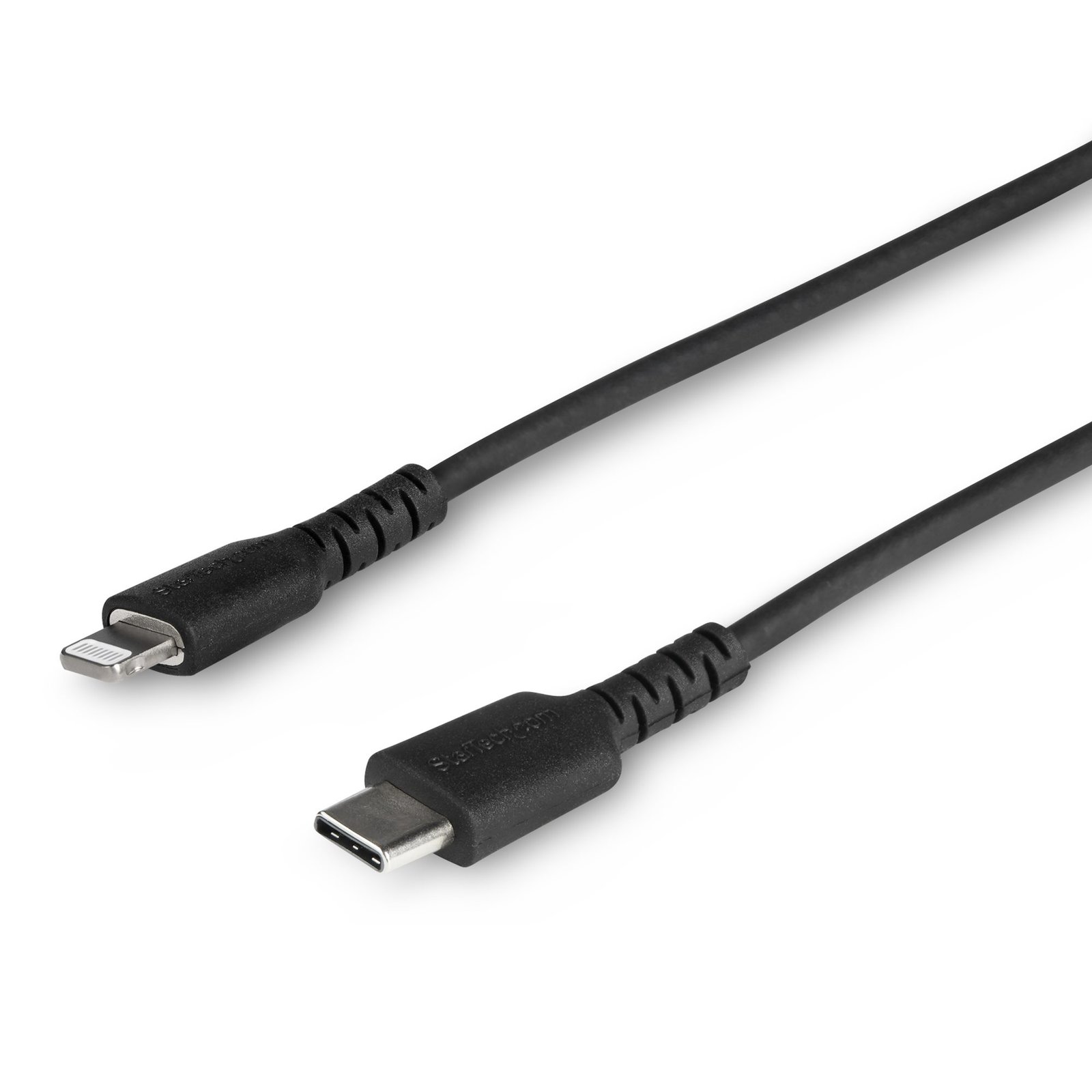 StarTech.com 3 foot (1m) Durable Black USB-C to Lightning Cable - Heavy Duty Rugged Aramid Fiber RUSBCLTMM1MB