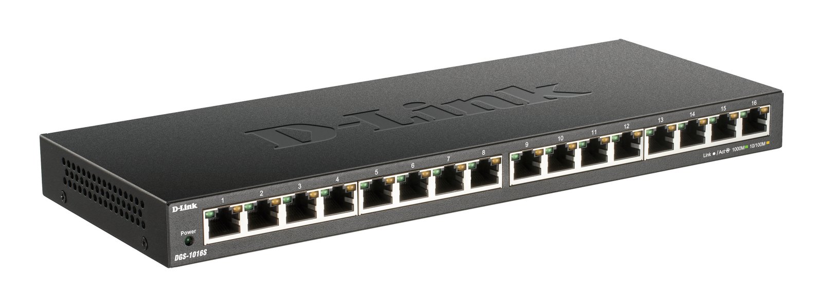 D-Link Systems DGS-1016S Unmanaged Gigabit Ethernet (10/100/1000) Black DGS1016S