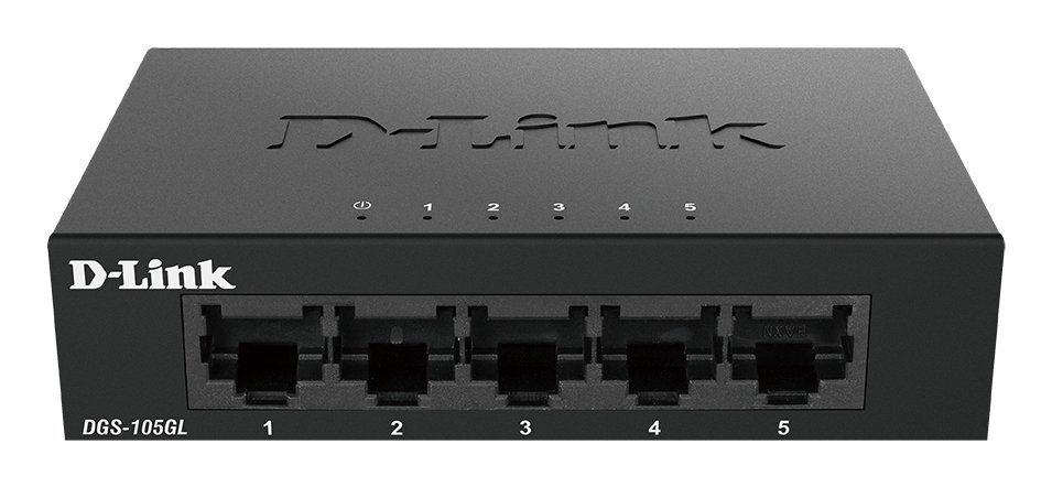 D-Link Systems DGS-105GL/E network switch Unmanaged Gigabit Ethernet (10/100/1000) Black DGS105GL