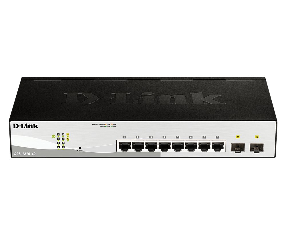 D-Link Systems 10-Port Gigabit Smart Managed Switch with 2 SFP ports DGS121010