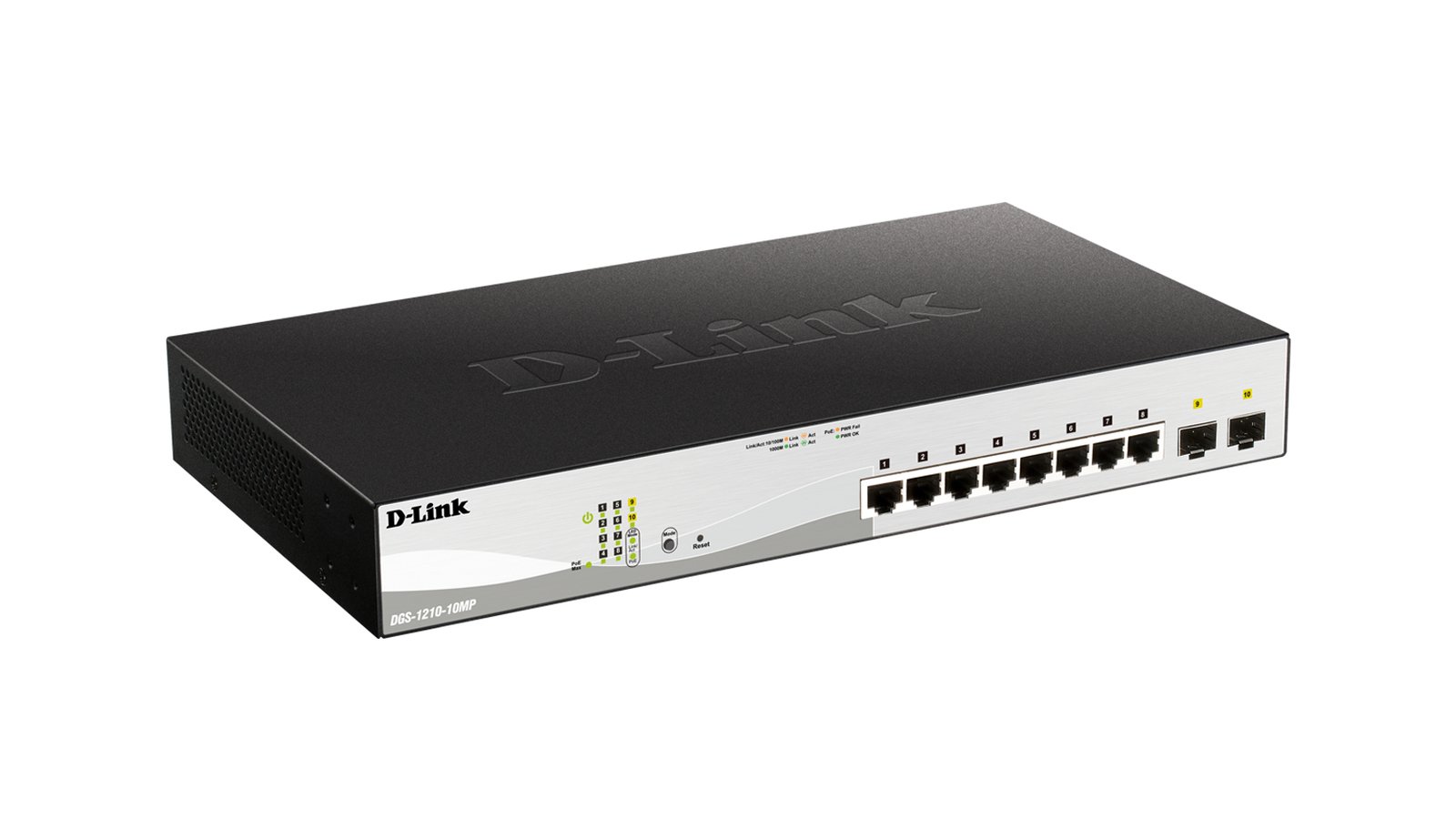D-Link Systems 10-Port Gigabit PoE+ Smart Managed Switch including 2 SFP Ports DGS121010MP