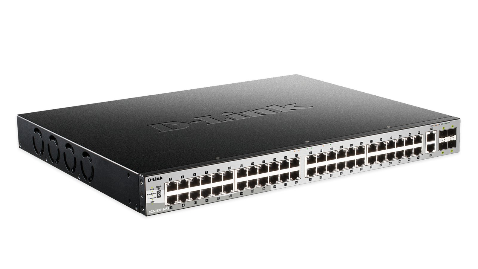 D-Link Systems DGS-3130-54PS Managed L3 Gigabit Ethernet (10/100/1000) Power over (PoE) Black, Grey DGS313054PS