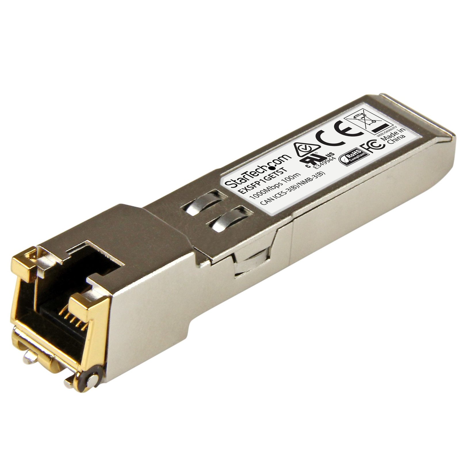 StarTech.com Juniper EX-SFP-1GE-T Compatible SFP Module - 1000BASE-T - to RJ45 Cat6/Cat5e - 1GE EXSFP1GETST