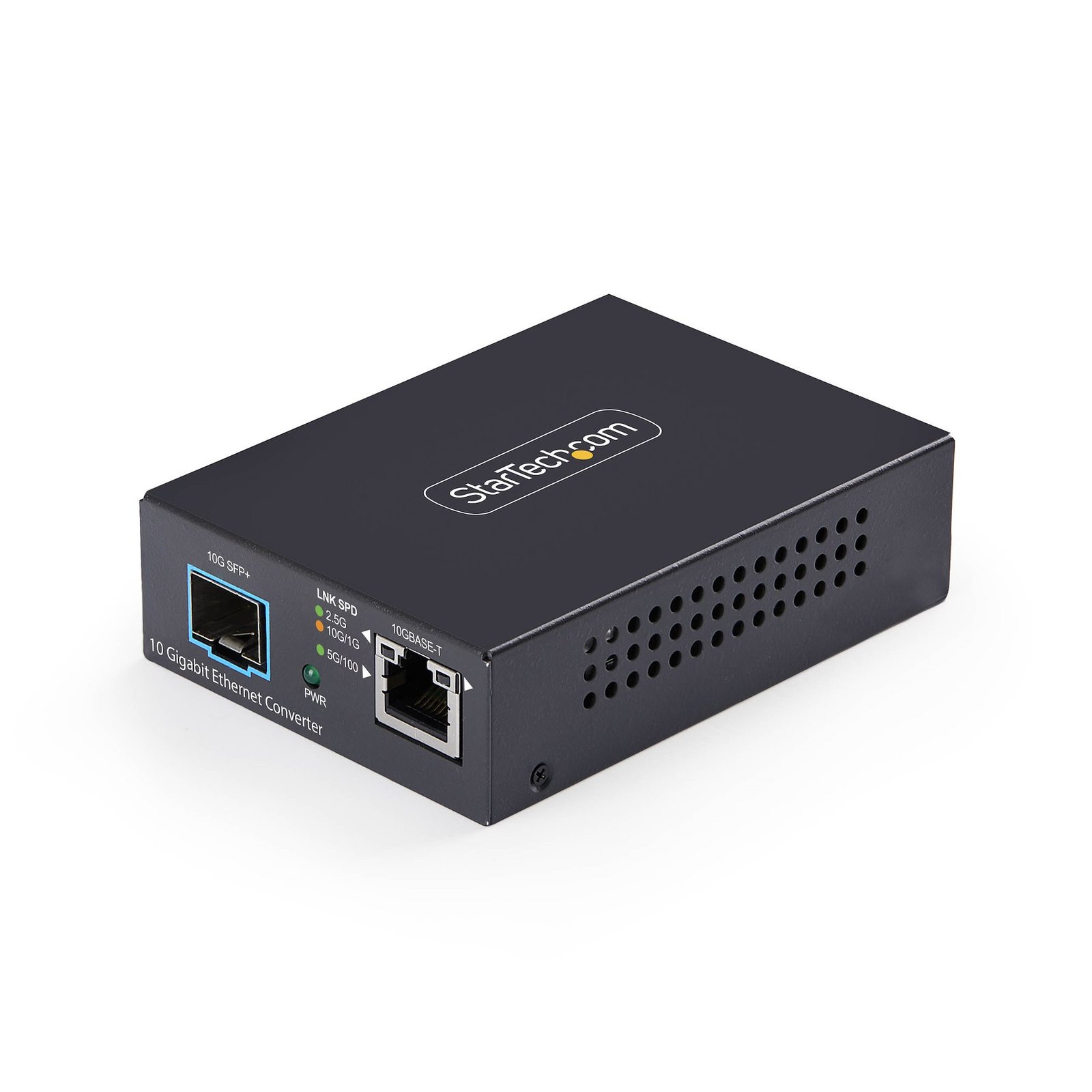 StarTech.com 10GbE Multi-Gigabit Open SFP+ Fiber Media Converter, Standalone 10 Gigabit Ethernet MCM10G6SSFP