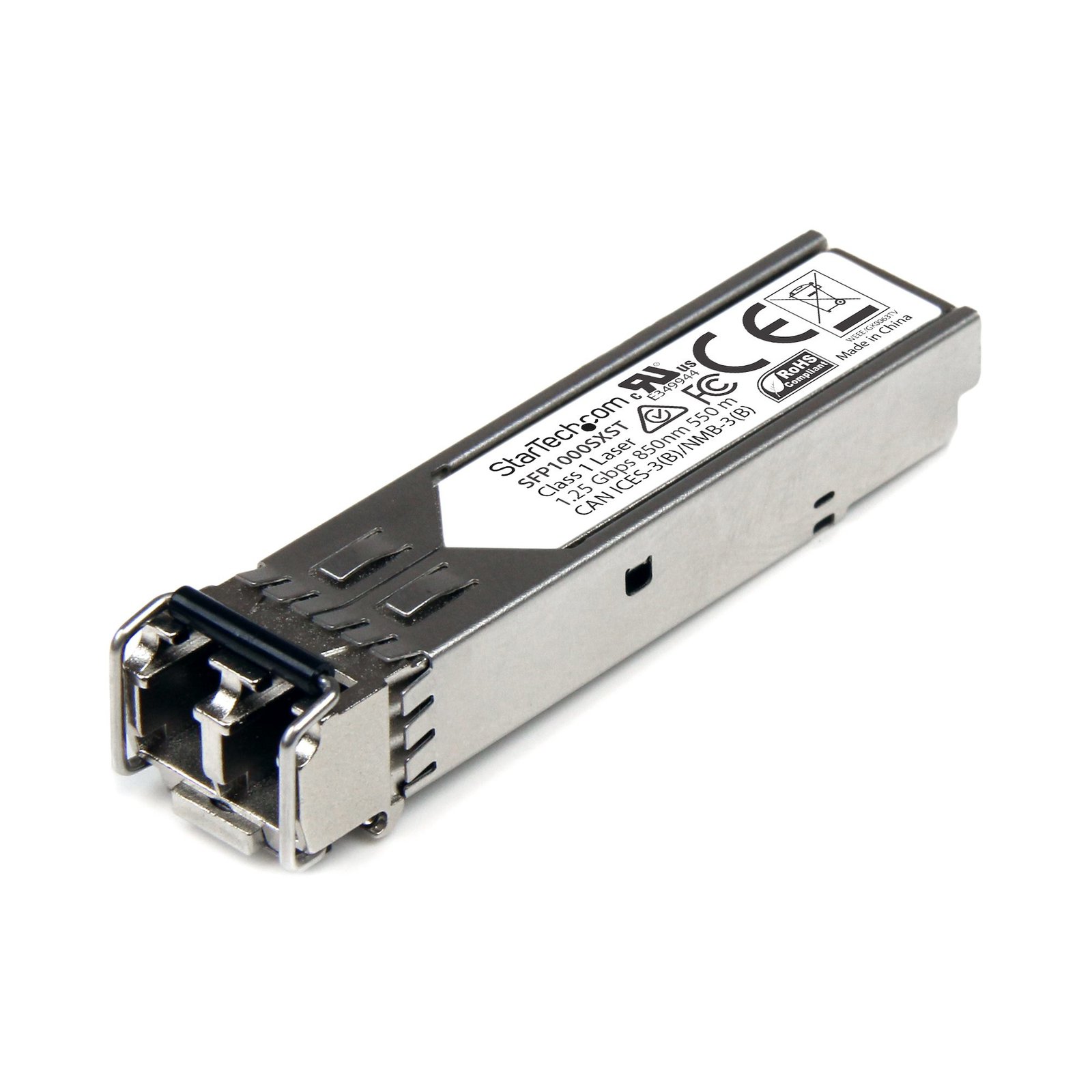 StarTech.com MSA Uncoded SFP Module - 1000BASE-SX - 1GbE Multi Mode Fiber (MMF) Optic Transceiver - SFP1000SXST