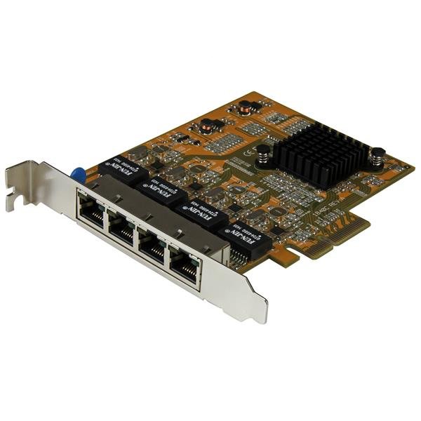 StarTech.com 4-Port PCIe Gigabit Network Adapter Card - TAA ST1000SPEX43