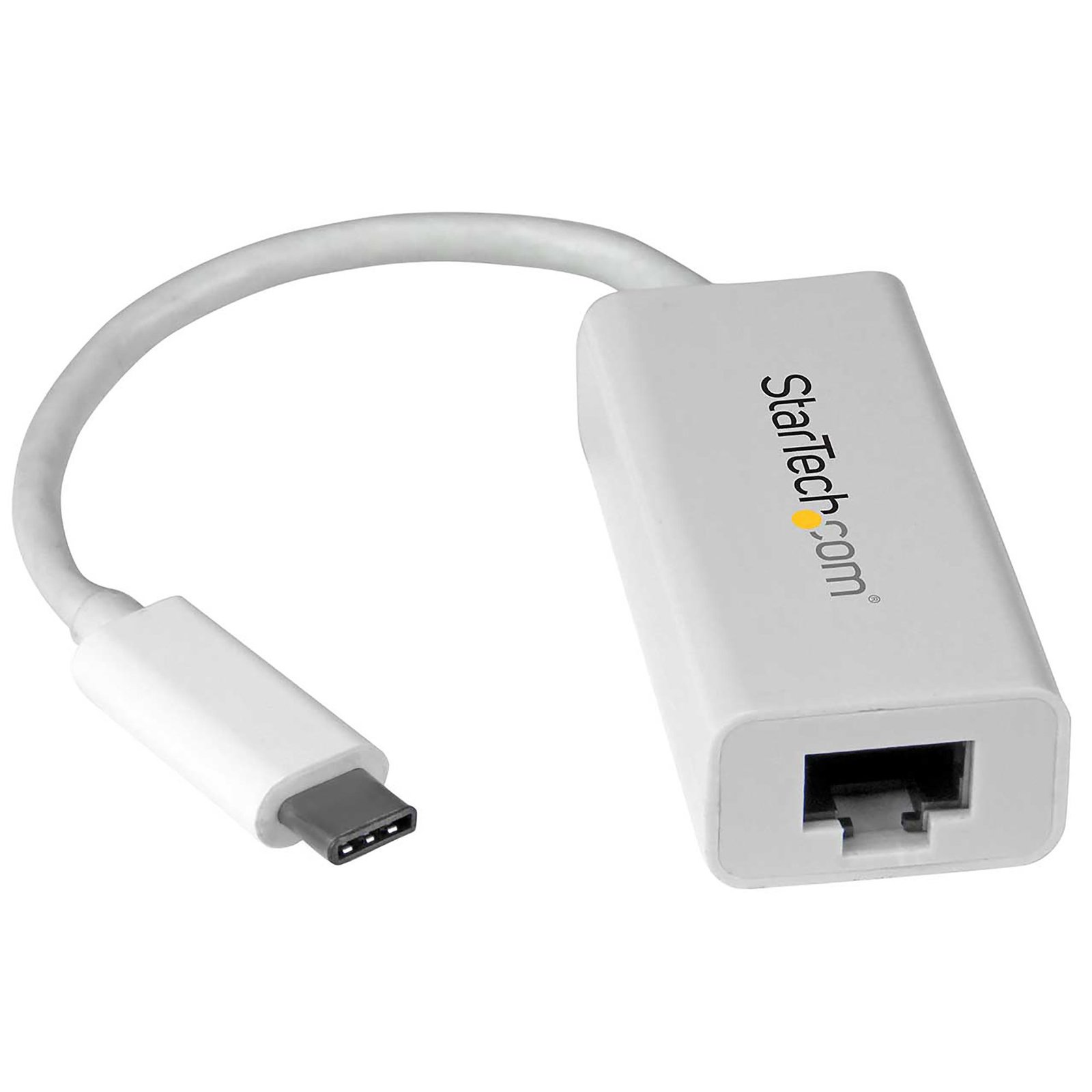 StarTech.com USB-C to Gigabit Ethernet Adapter, White, Thunderbolt 3 Compatible, Windows  Mac, US1GC30W