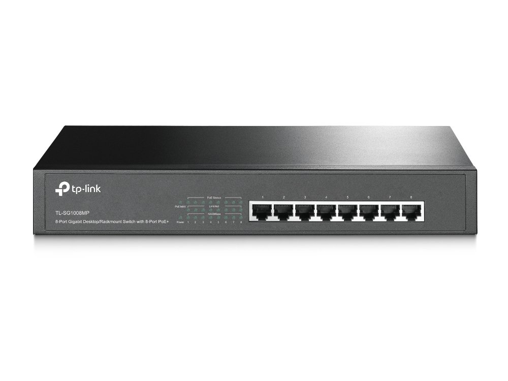 TP-Link TL-SG1008MP Unmanaged Gigabit Ethernet (10/100/1000) Power over (PoE) 1U Black TLSG1008MP