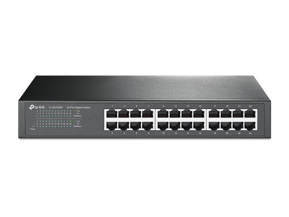 TP-Link TL-SG1024D network switch Unmanaged Gigabit Ethernet (10/100/1000) Grey TLSG1024D