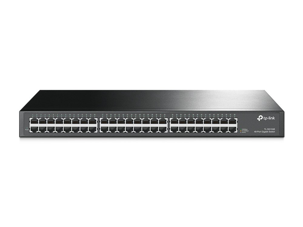 TP-Link TL-SG1048 network switch Unmanaged Gigabit Ethernet (10/100/1000) 1U Black TLSG1048