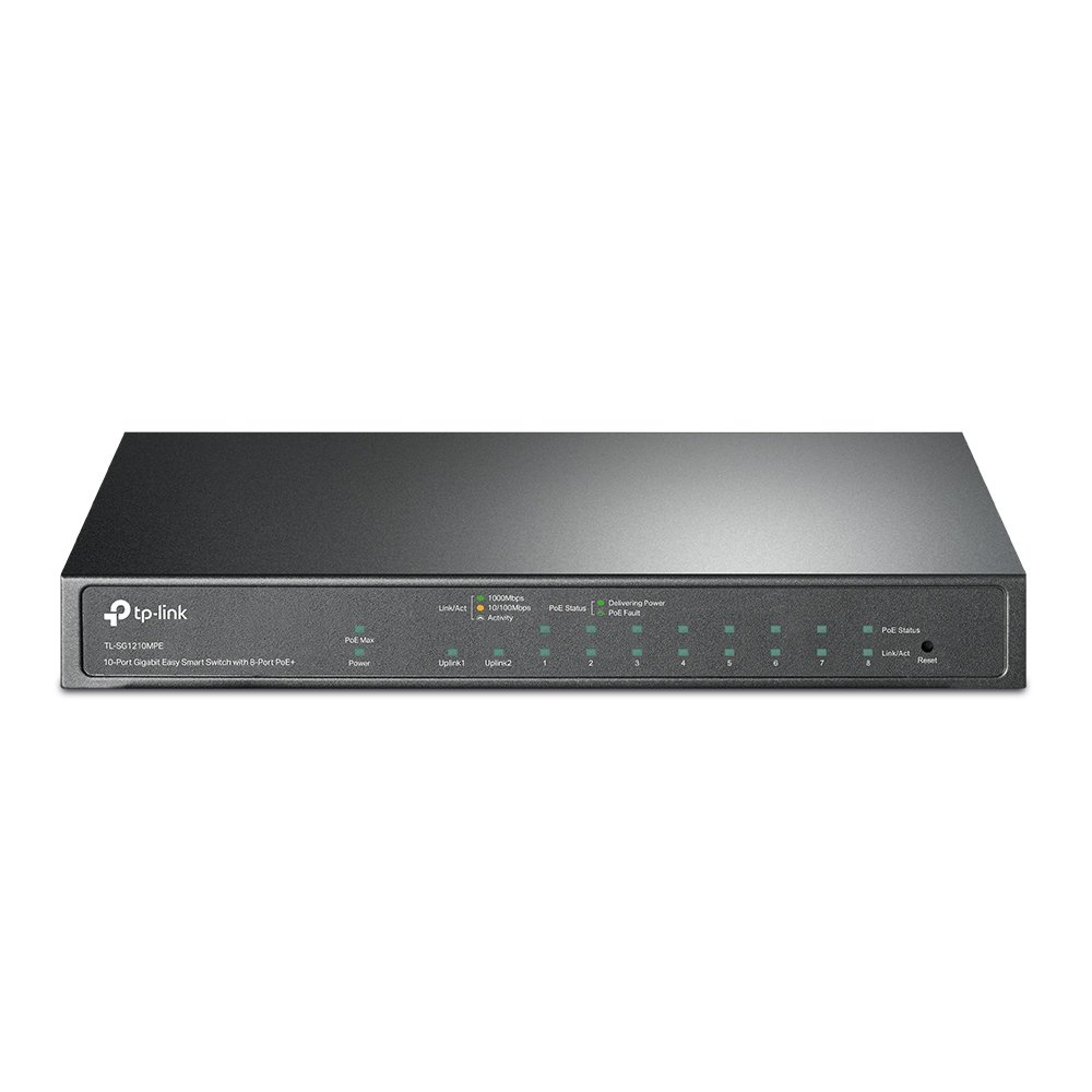 TP-Link 10-Port Gigabit Easy Smart Switch with 8-Port PoE+ TLSG1210MPE