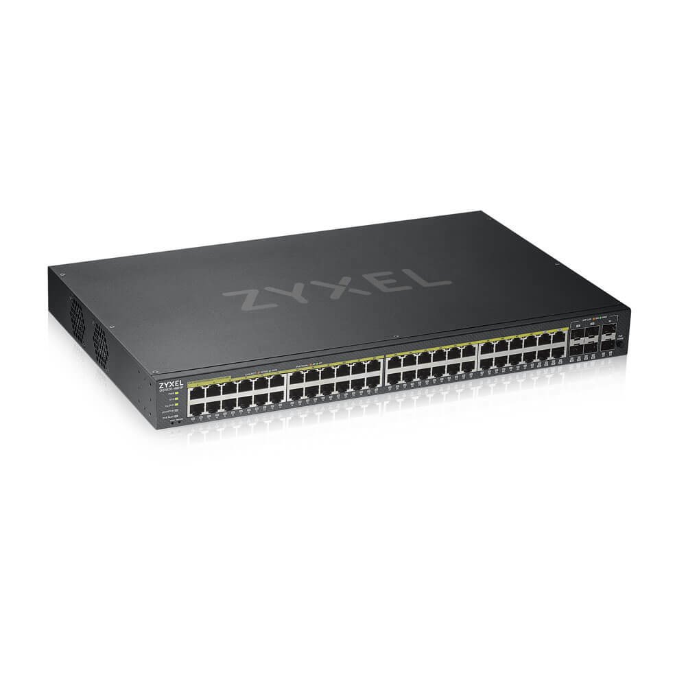 Zyxel GS1920-48HPV2 network switch Managed Gigabit Ethernet (10/100/1000) Power over (PoE) Black