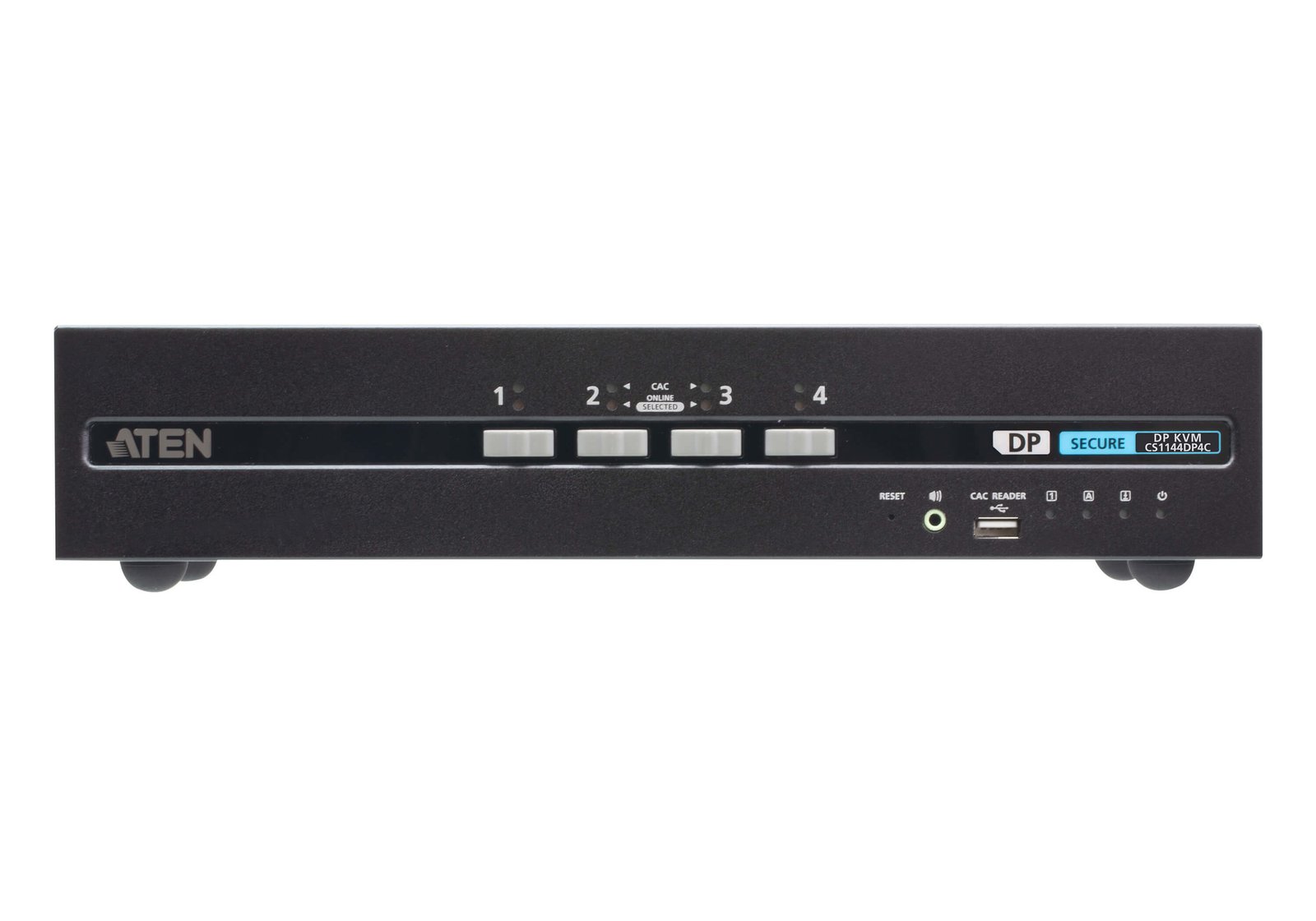 ATEN TECHNOLOGY - ETAIL 4-Port USB DisplayPort Dual Display Secure KVM Switch with CAC (PSD PP v4.0 CS1144DP4C